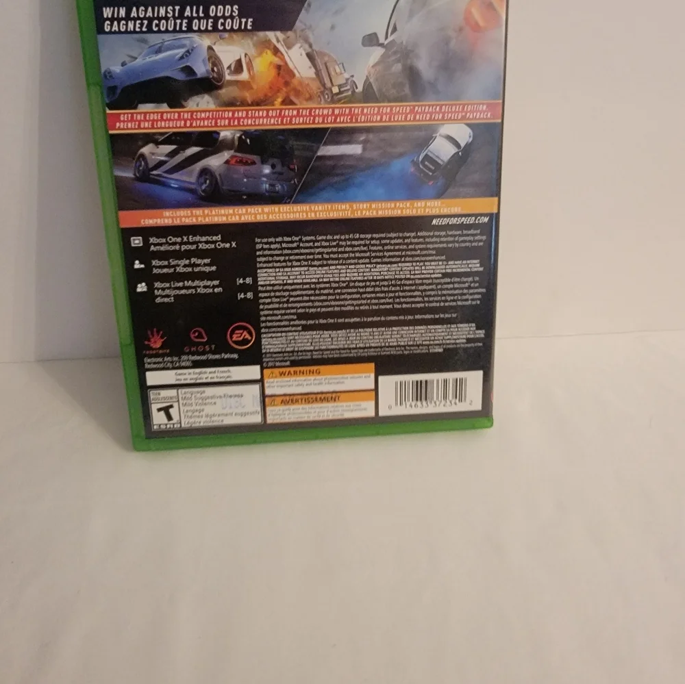 Need for Speed Payback: Deluxe Edition (Microsoft Xbox One, 2017), TESTED
